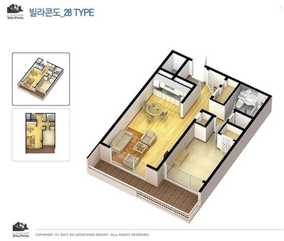 Yongpyong Resort Villa Condominium Пхьончхан Екстер'єр фото